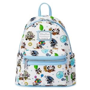 MATCHING SET LOUNGEFLY Mickey & Minnie's Runaway Railway Backpack and wallet